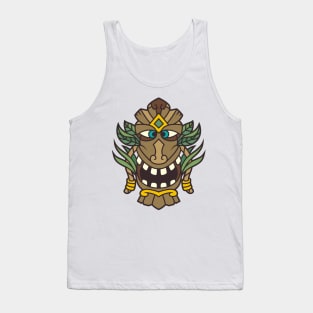 Funny Tribal Tiki Head Tank Top